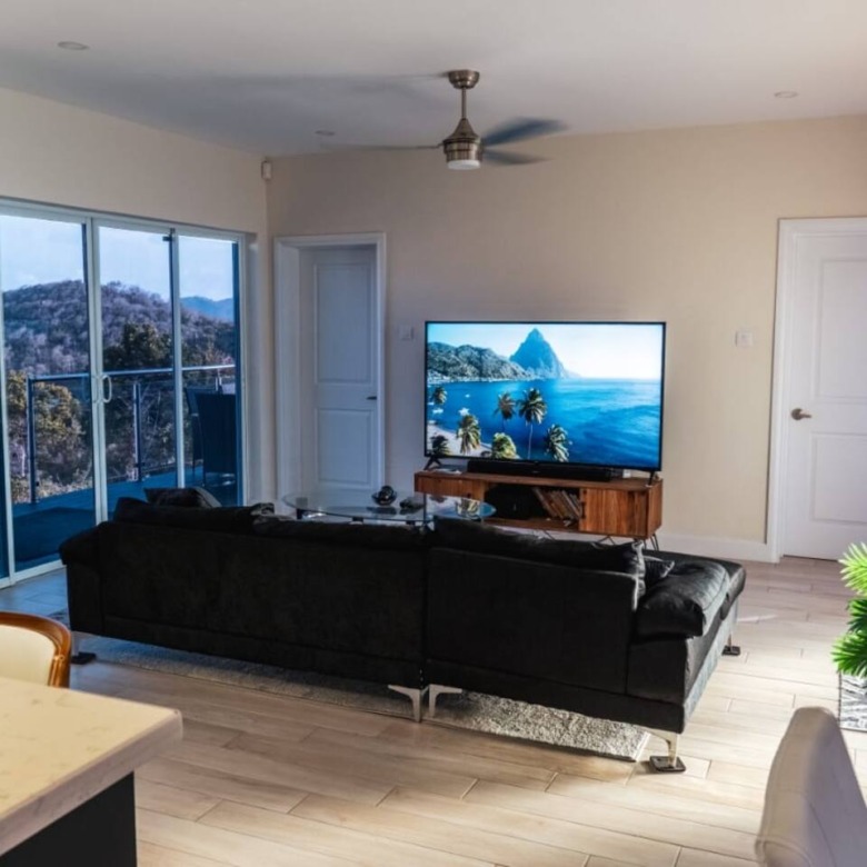 Vieux fort st lucia real estate sitting tv room