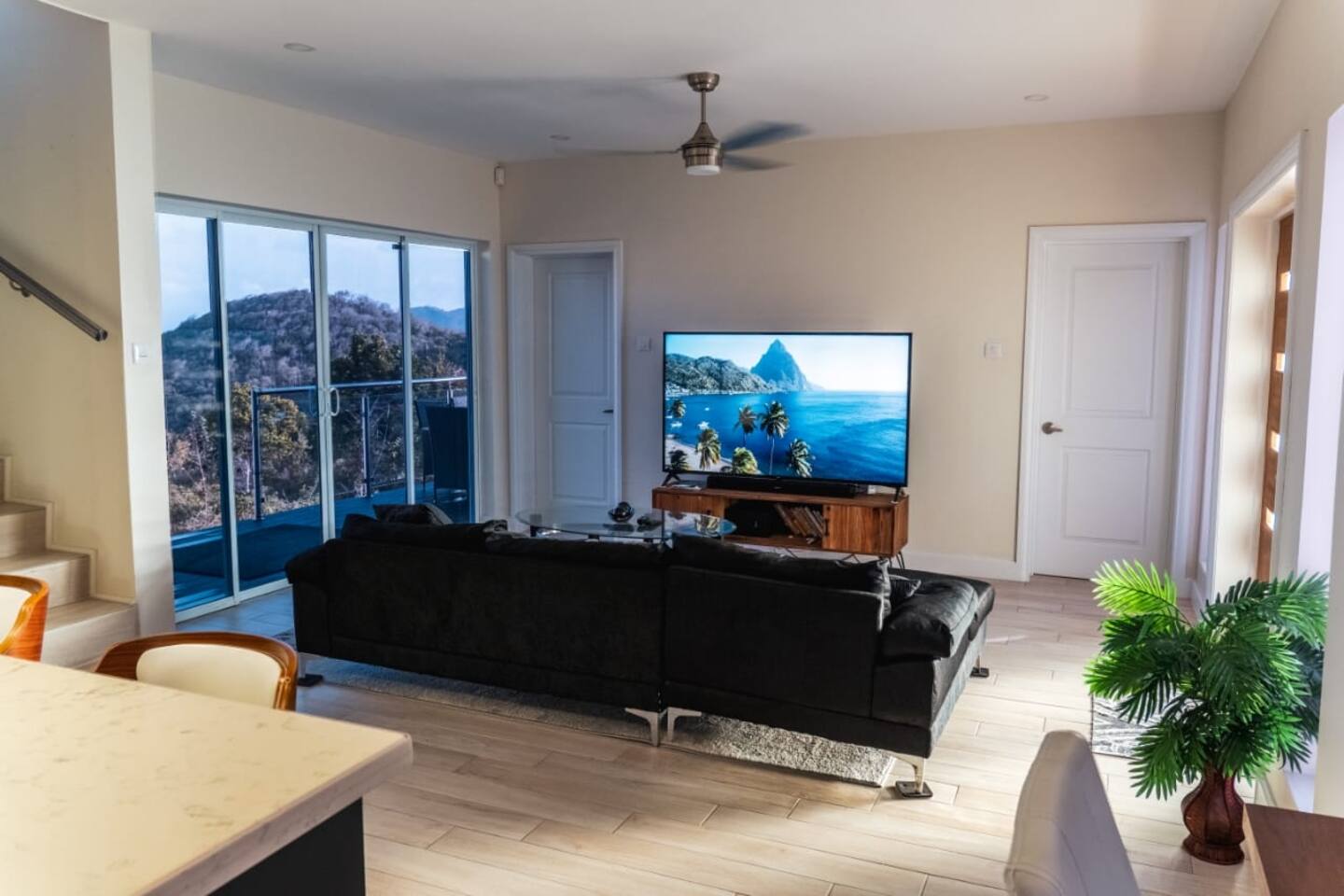 Vieux fort st lucia real estate sitting tv room
