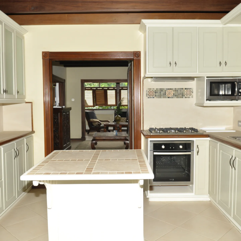 St Lucia Real Estate - C’est La Vie Villa kitchen isle