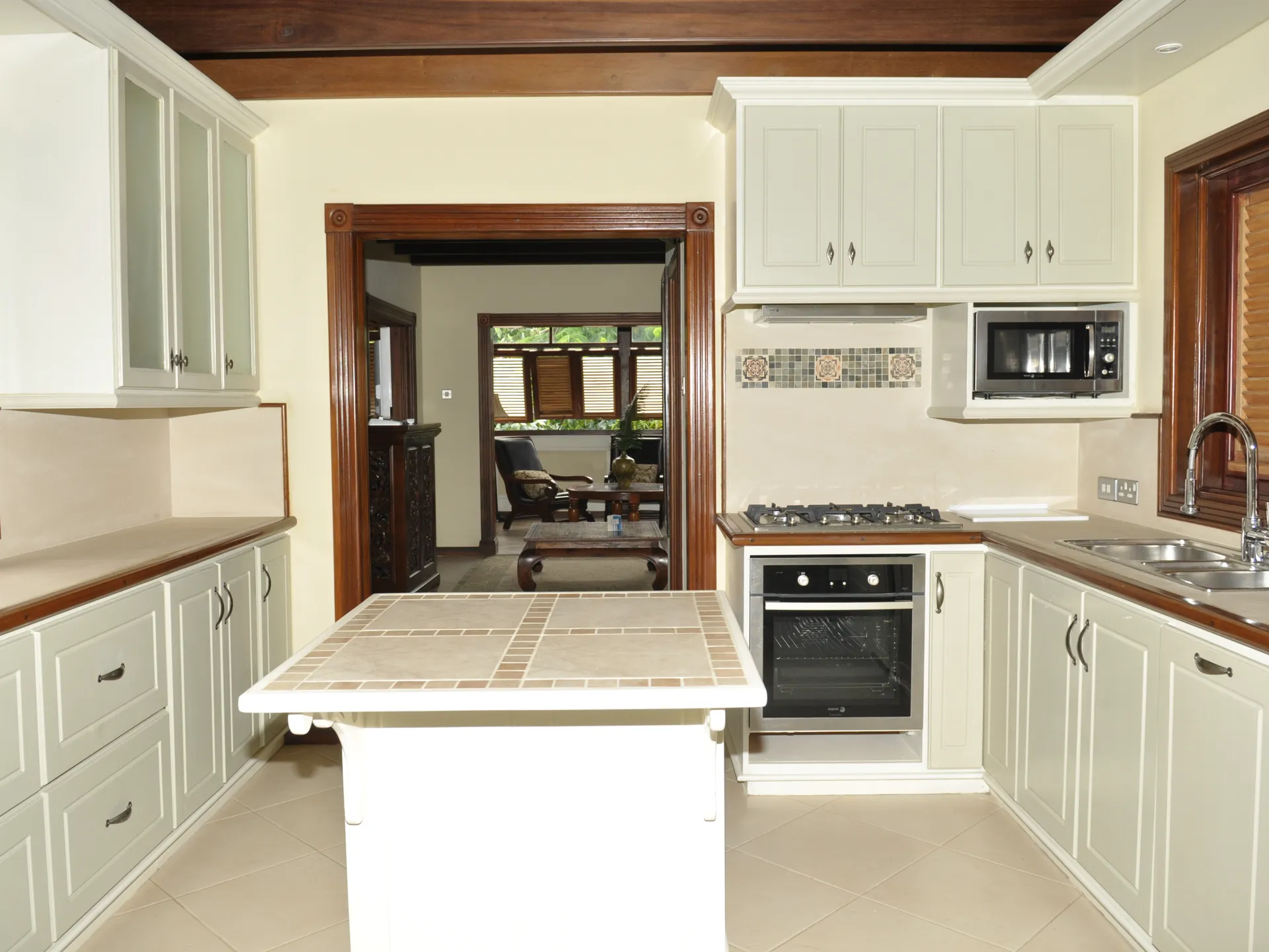 cest lavi villa11 St Lucia Real Estate - C’est La Vie Villa kitchen isle