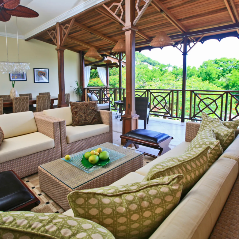 St Lucia Real Estate - C’est La Vie Villa for sale patio