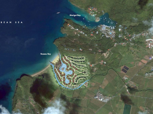 76 acres of prime Beach Land For Sale in St. Lucia with DCA touristic approval in principle. Marina, resort, or luxury eco-village