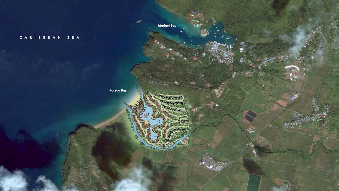 76 acres of prime Beach Land For Sale in St. Lucia with DCA touristic approval in principle. Marina, resort, or luxury eco-village