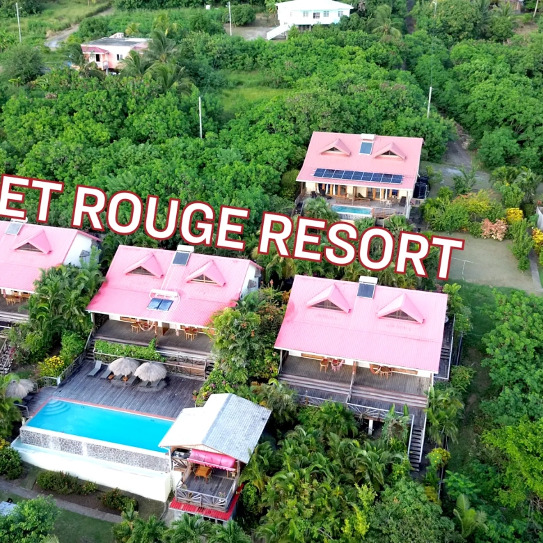 Saint Lucia Real Estate—Tet Rouge Resort | Realty St. Lucia front of villa aerial