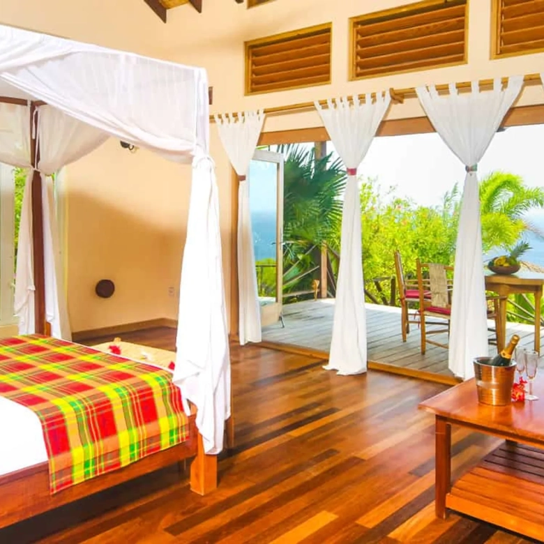 Saint Lucia Real Estate—Tet Rouge Resort | Realty St. Lucia small bed