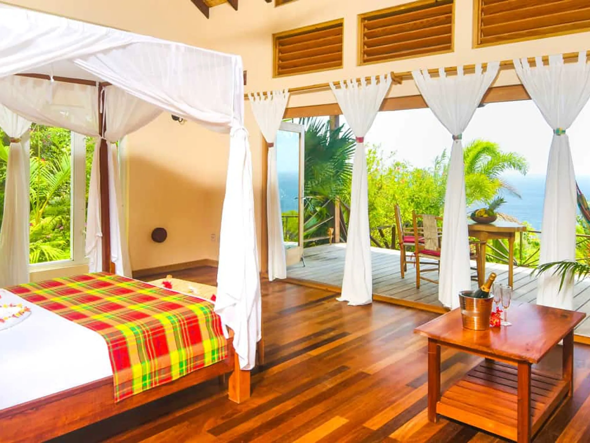 Saint Lucia Real Estate—Tet Rouge Resort | Realty St. Lucia small bed