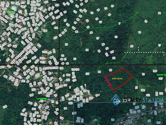 Land for sale laborne Monchy saint lucia