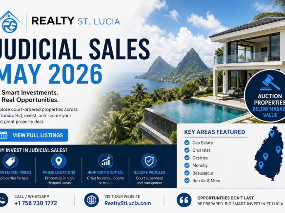 Judicial Sales St Lucia May 2026 | Auction Properties & Investment Guide