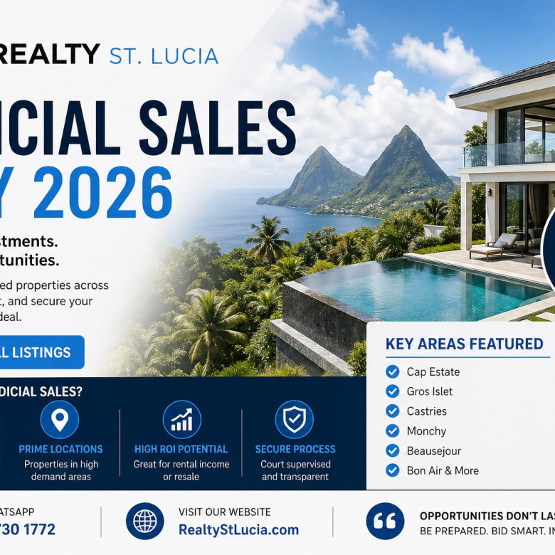 Judicial Sales St Lucia May 2026 | Auction Properties & Investment Guide