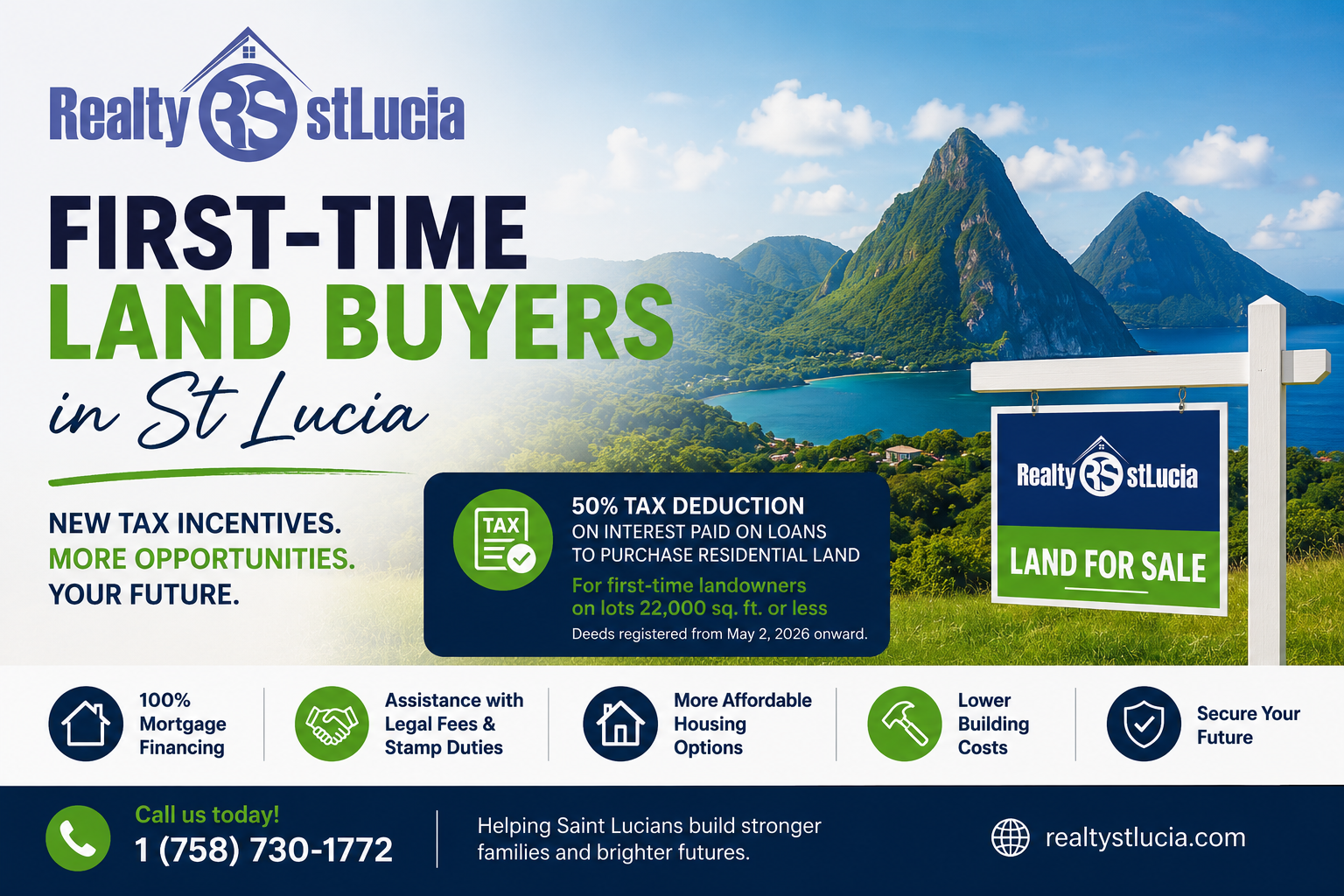 First-Time Land Buyers in Saint Lucia | New Tax Relief & Land for Sale