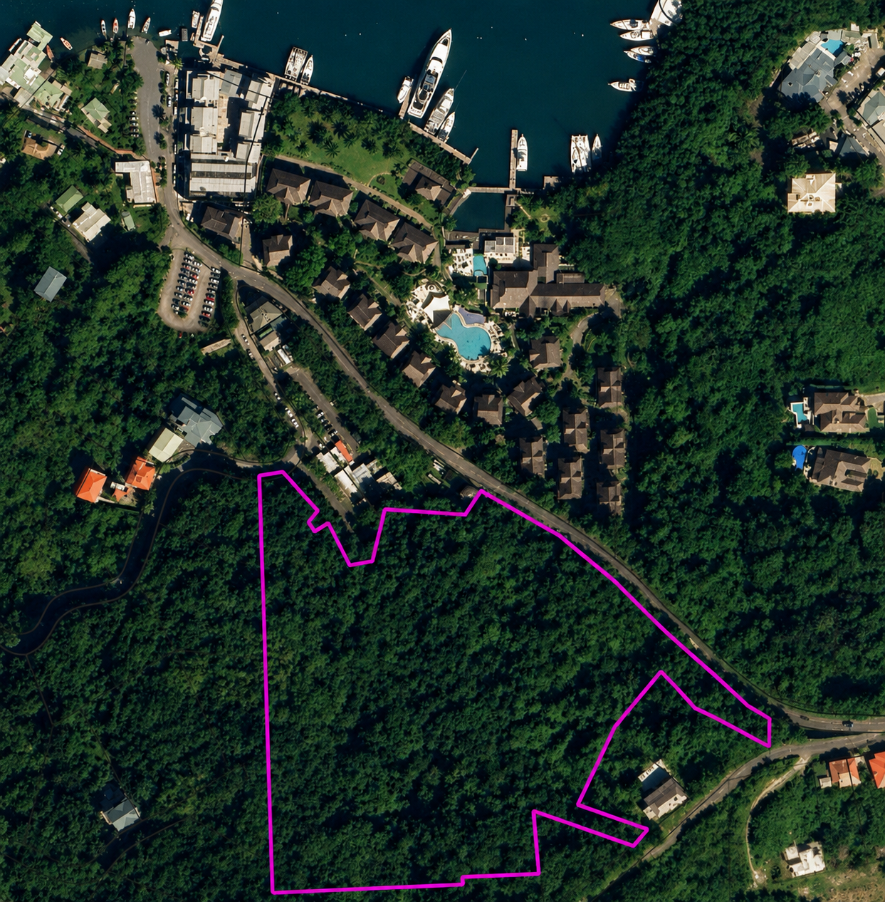 Coastal 7.4 acres 7.4 Acres of Prime Land for Sale Opposite Zoëtry Marigot Bay, Saint Lucia