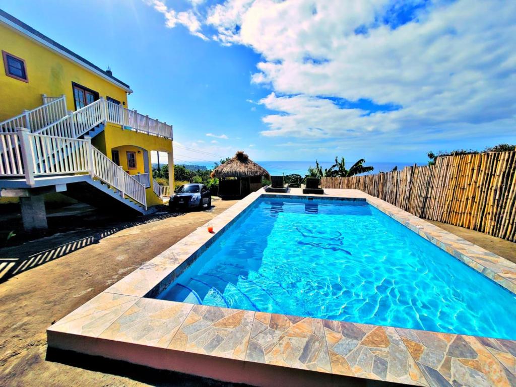 Villa For Sale In Choiseul with Caribbean Sea and Piton Views