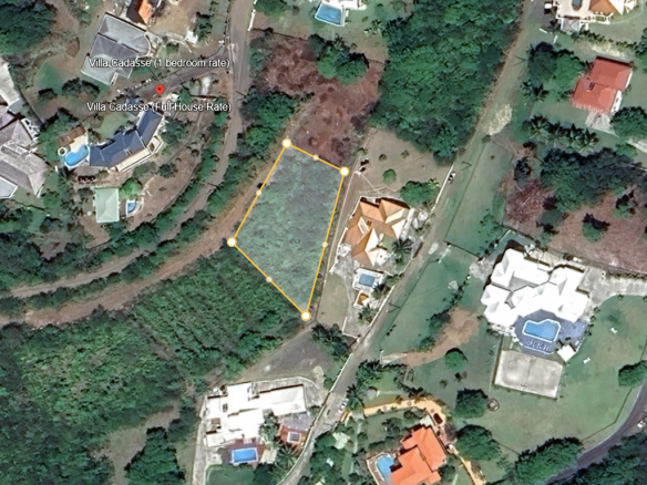 Cap Estate Golf Course View Land for Sale – Build your luxury Caribbean villa on 24,324 sq ft overlooking the golf course. Prime location at EC$25 per sq ft.