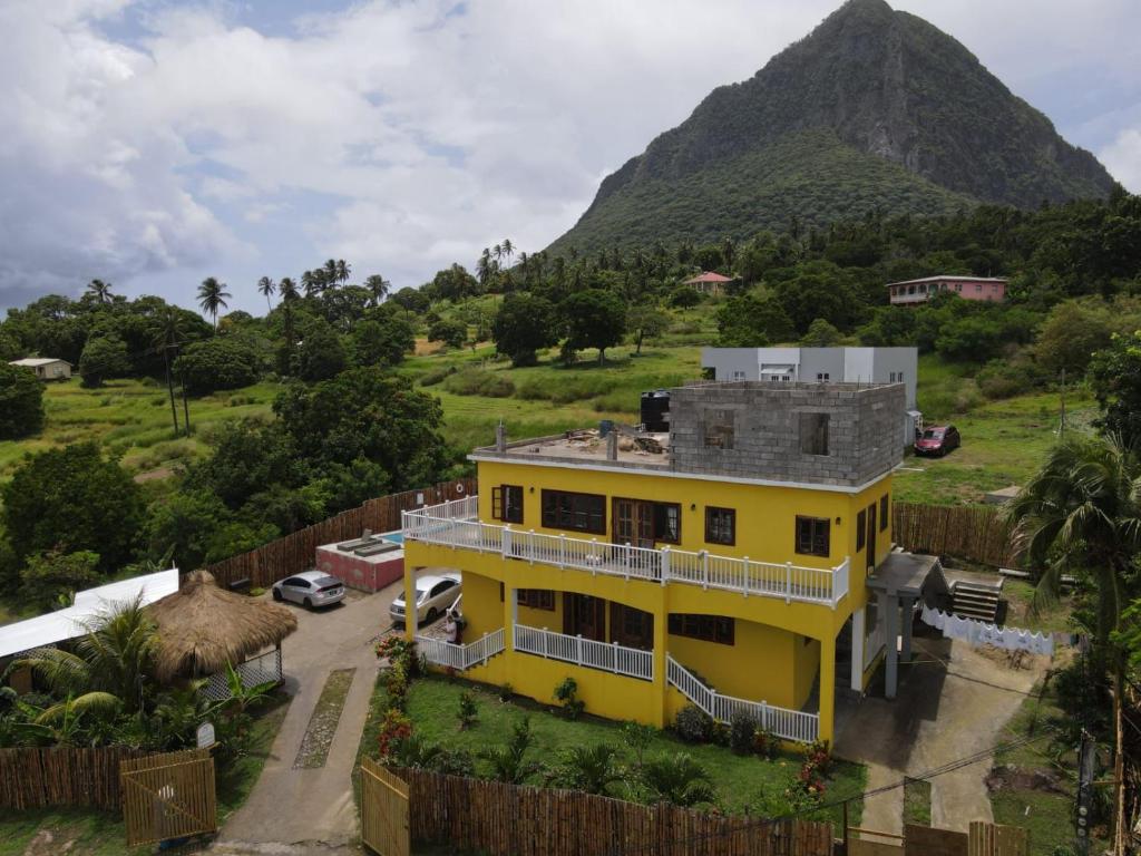 Villa For Sale In Choiseul with Caribbean Sea and Piton Views