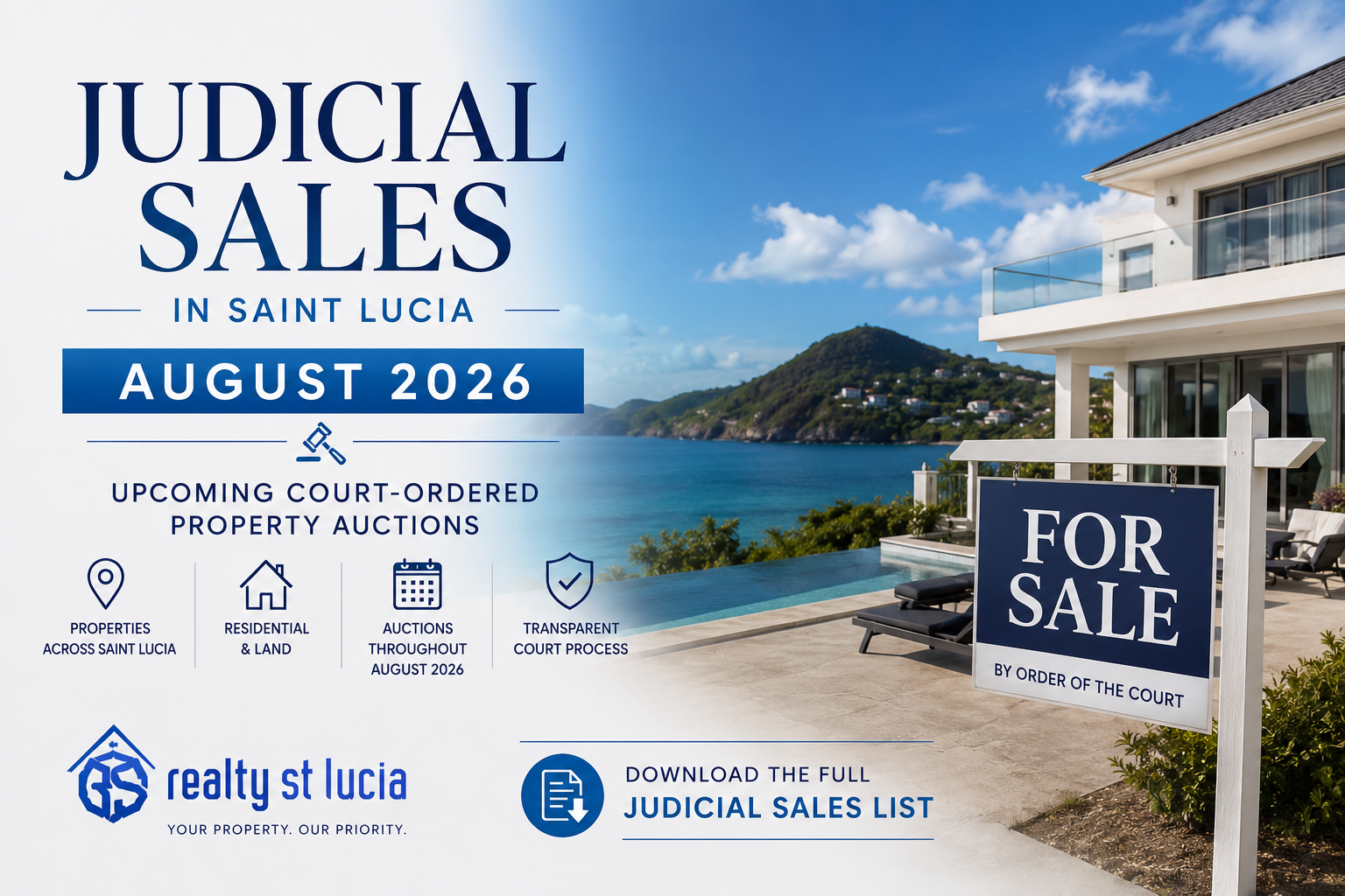Judicial Sales in Saint Lucia – August 2026