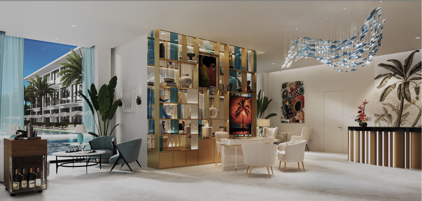 Artist's impression of the resort reception and lounge