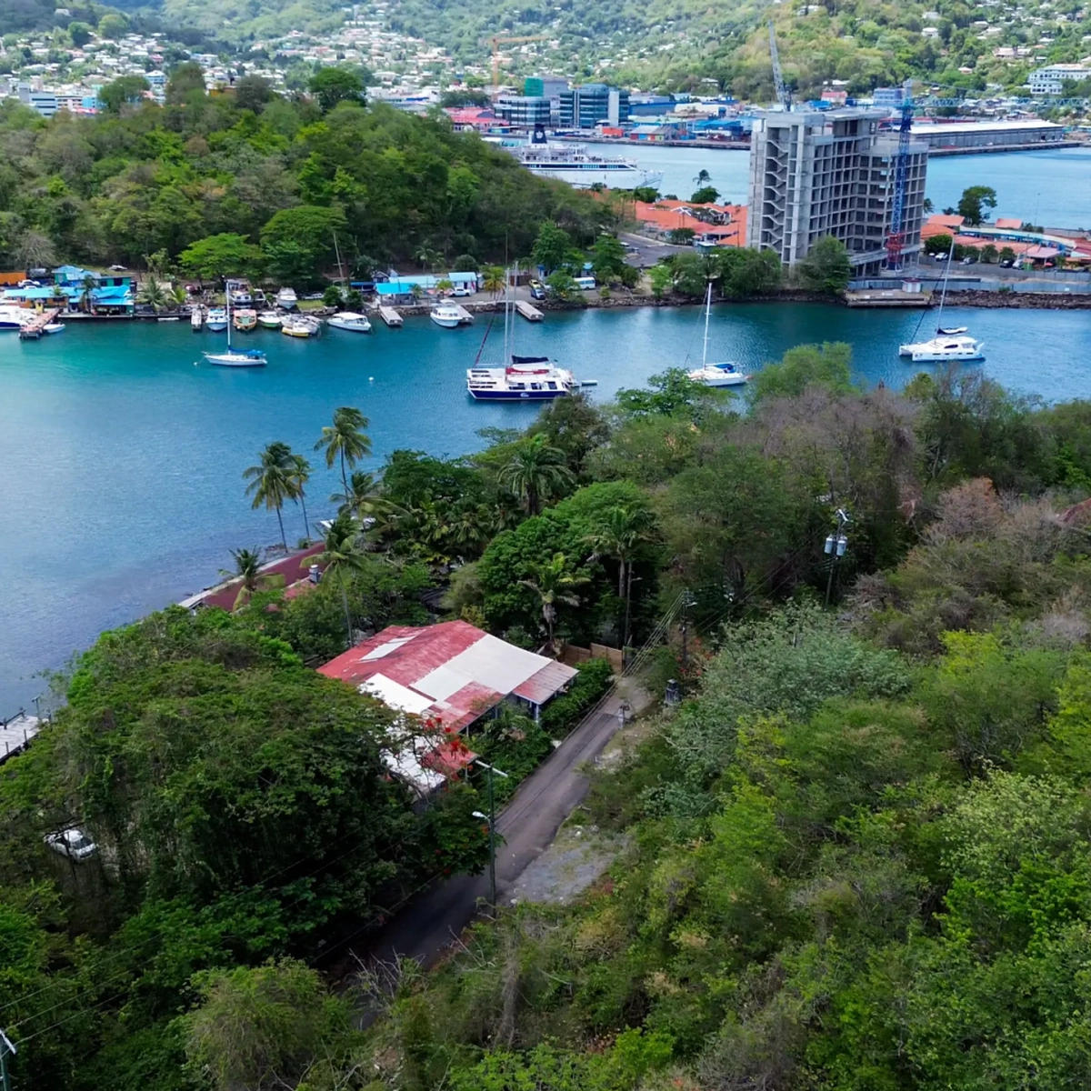 Ganter's Bay Waterfront Commercial Property for Sale - St Lucia real estate marina